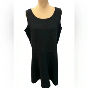 Talbots Women's Dress Black A Line Sleeveless Plus Size 1X Party Holidays Work